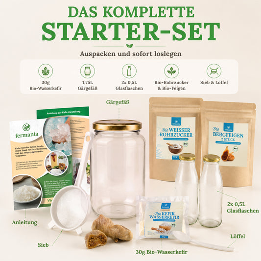 Wasserkefir-Starter-Set mit Anleitung