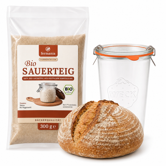 Bio Roggensauerteig 300 g im Weckglas – Sauerteigstarter zum Brotbacken