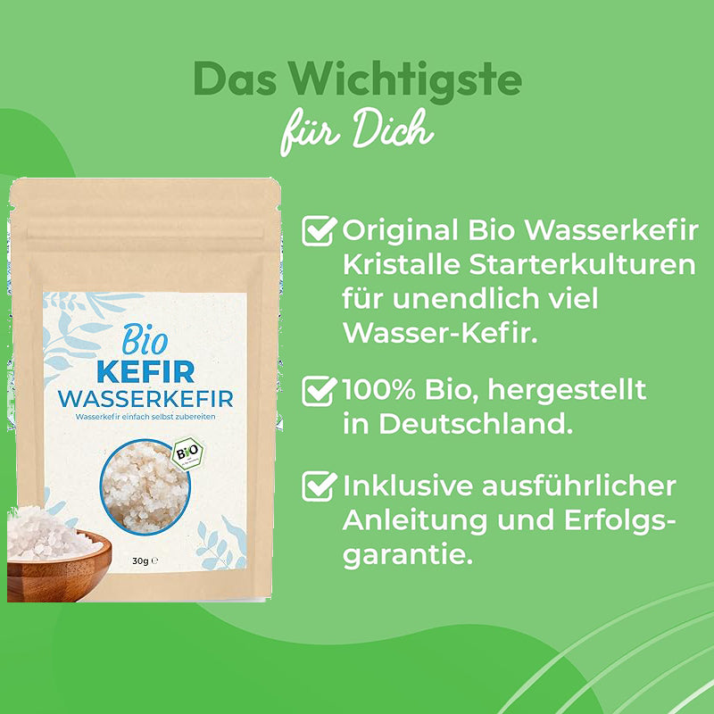 Wasserkefir Set: Starter Set mit Japankristalle + Zubehör