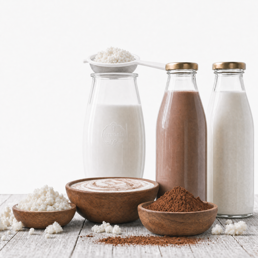Milchkefir Premium Starter Set – Milchkefir selber machen mit Bio-Kefirknollen + Zubehör
