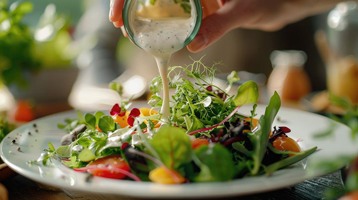 Kefir Dressing auf Salat