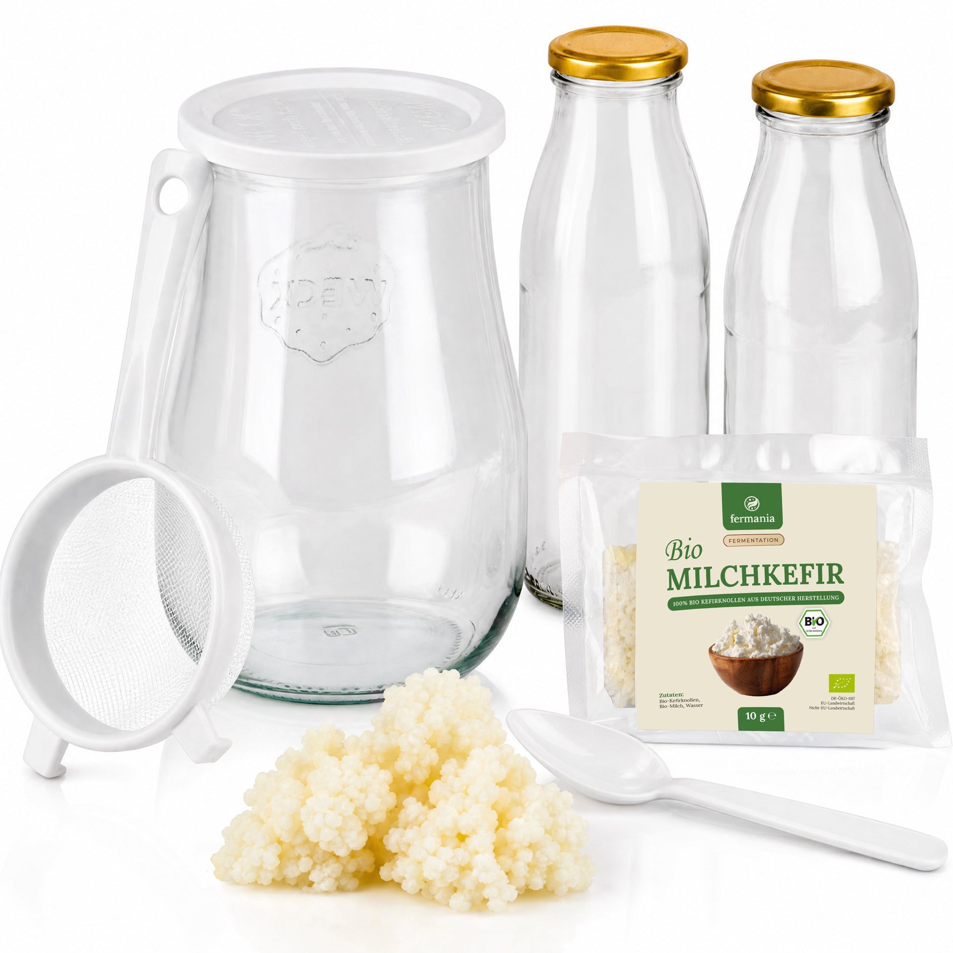 Milchkefir Starter Set – Milchkefir selber machen mit Bio-Kefirknollen – Fermania