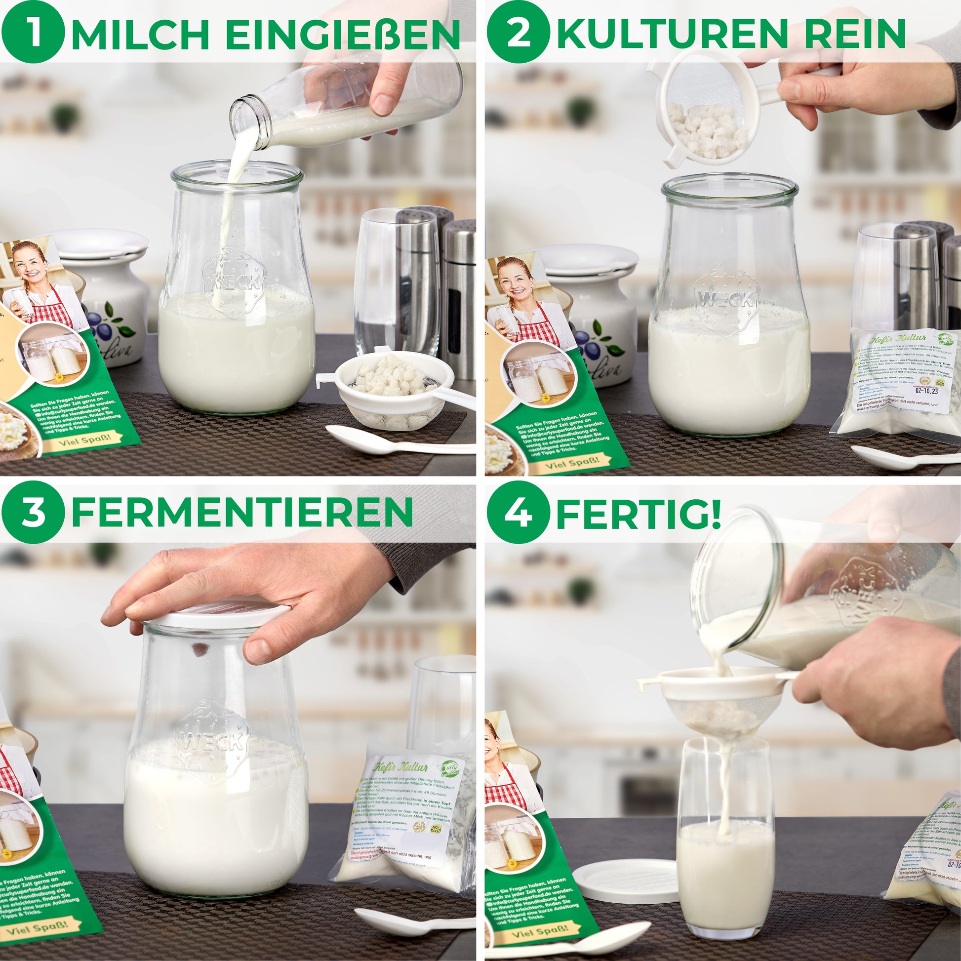kefir knollen aufbewahren Bio Kefir-Knollen bestehend Knollen für Milchkefir-Getränk – Fermania
