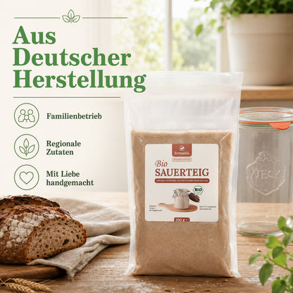 Sauerteig Medium Starter Set  – Sauerteigbrot selber machen mit Bio Roggensauerteig + Zubehör