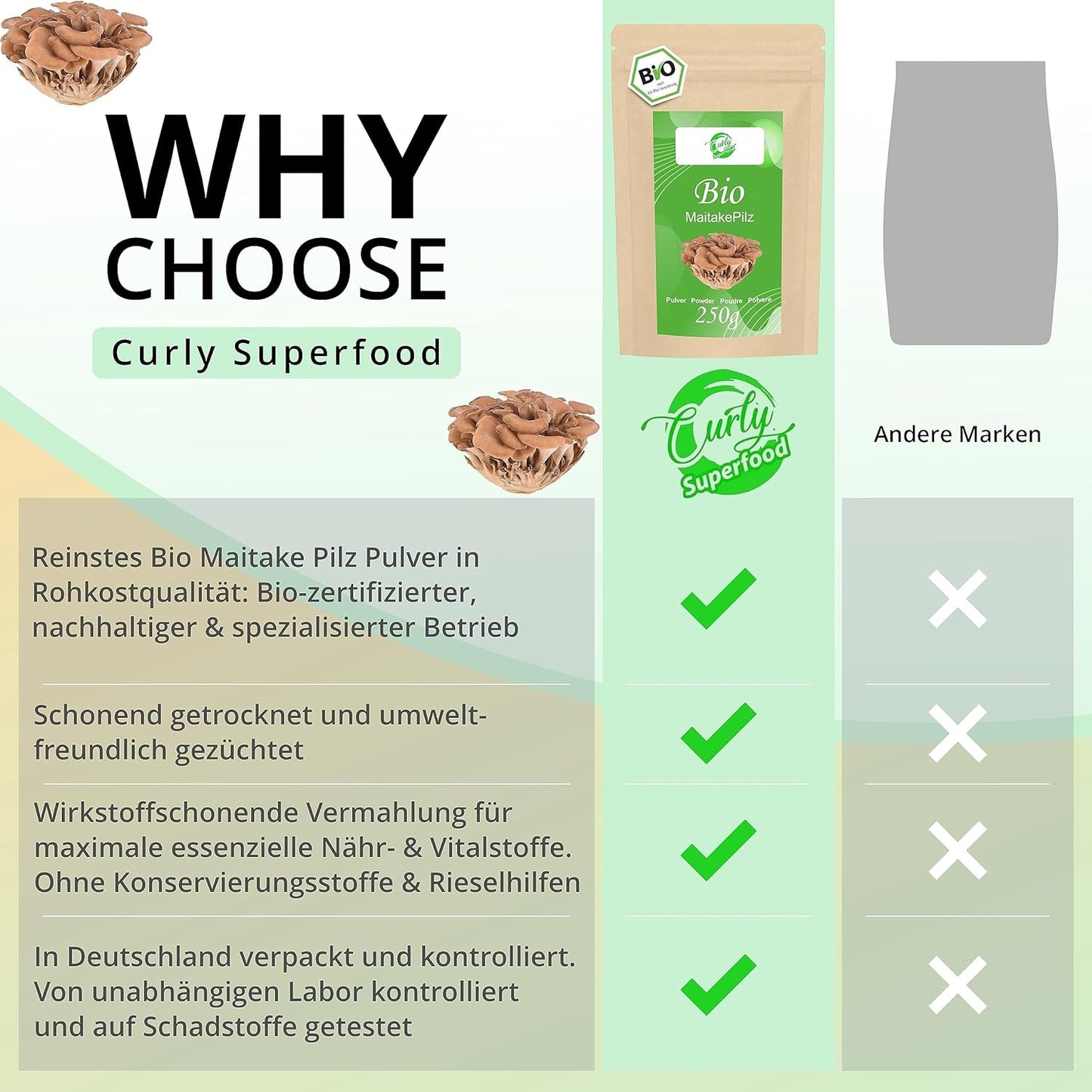 Bio Maitake Pulver 250g