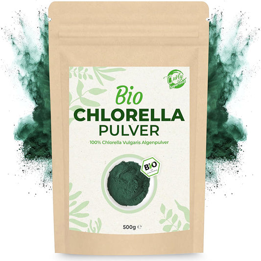 Bio Chlorella Pulver 500 g – Vegan, reich an Vitamin B12, perfekt für Smoothies