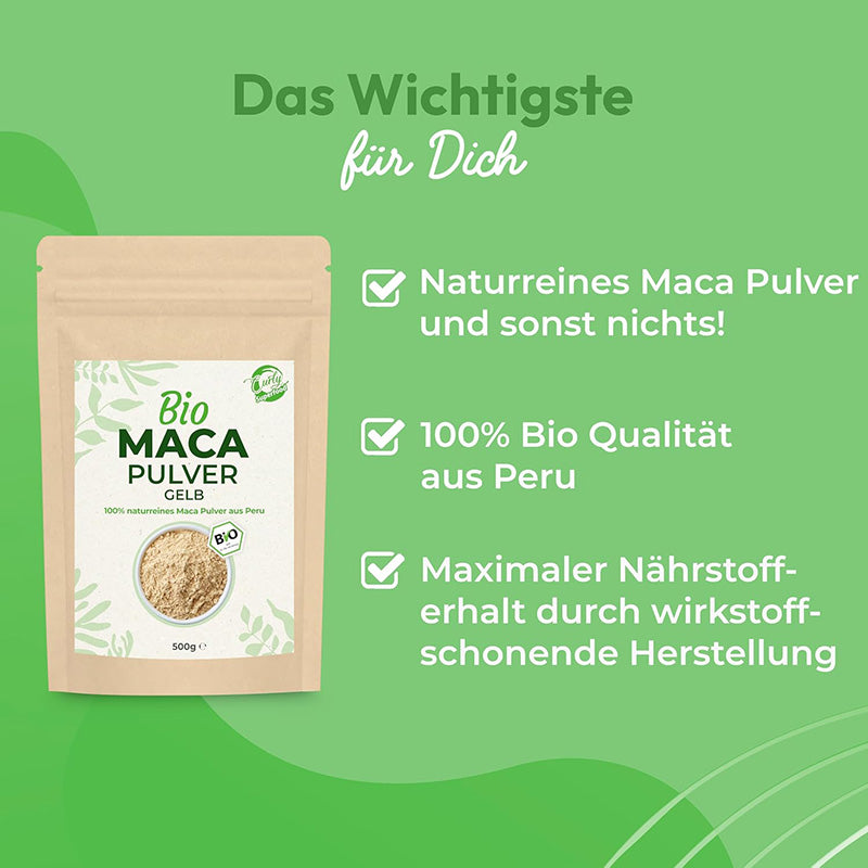 Bio Maca Pulver Gelb 500g