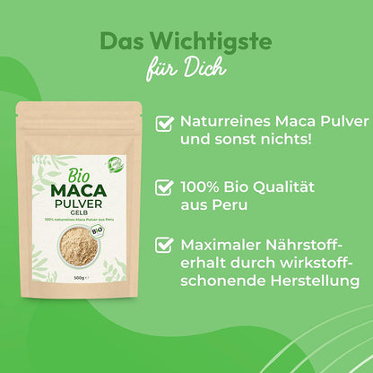 Bio Maca Pulver Gelb 500g