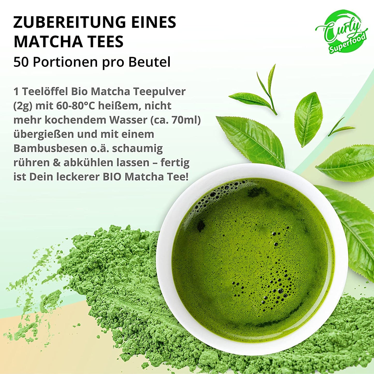 Bio Matcha Pulver | 100 g Matcha Tee