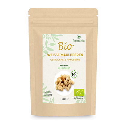 Getrocknete Weiße Maulbeere: Bio-Maulbeeren – 500 g | Süß, nährstoffreich & perfekt für Snacks