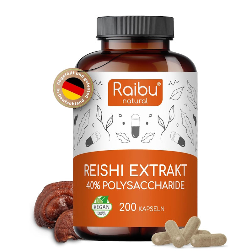 Reishi Extrakt Kapseln 500mg – 40% Polysaccharide
