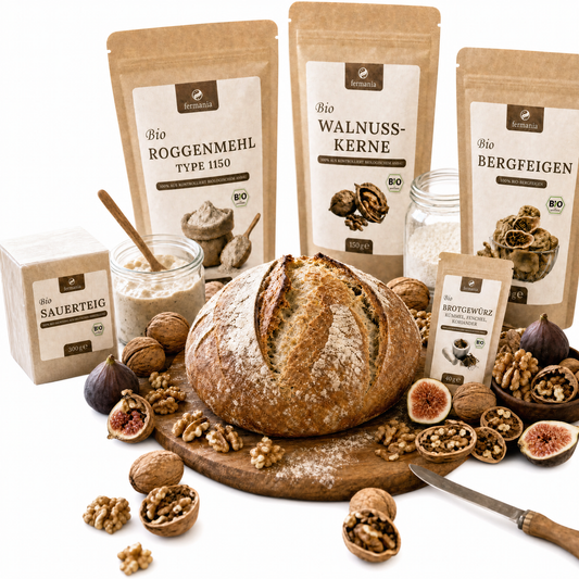 Sauerteig Medium Starter Set  – Sauerteigbrot selber machen mit Bio Roggensauerteig + Zubehör