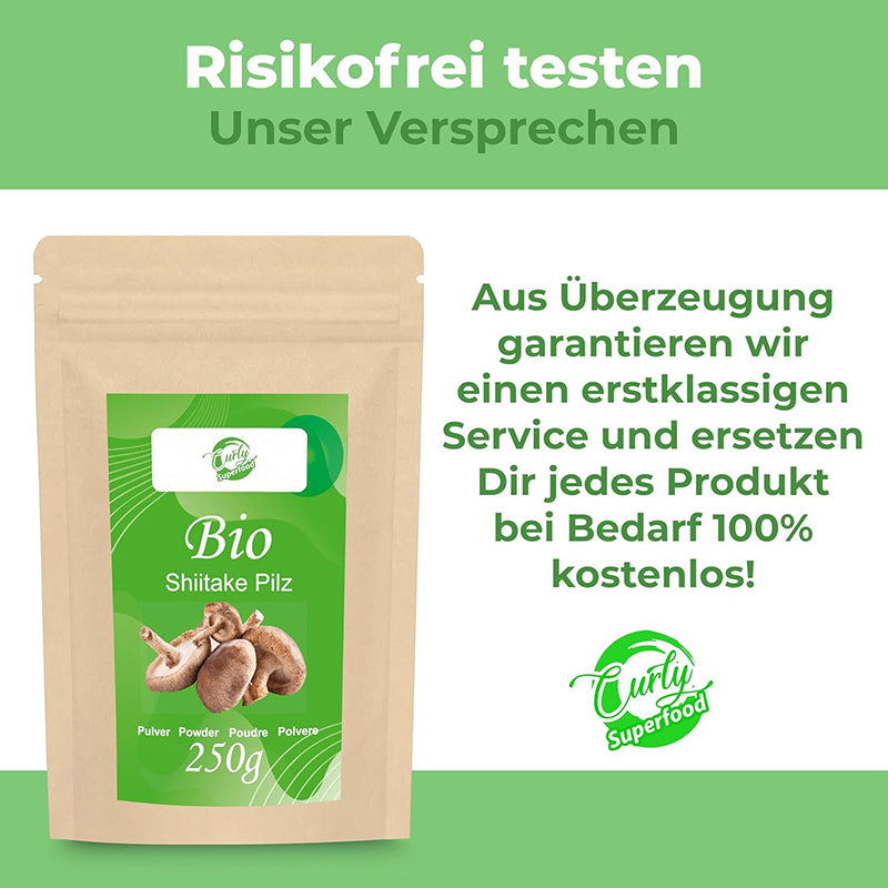 Bio Shiitake Pulver 250g – Premiumqualität für dein Wohlbefinden und deinen Genuss