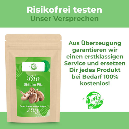 Bio Shiitake Pulver 250g – Premiumqualität für dein Wohlbefinden und deinen Genuss