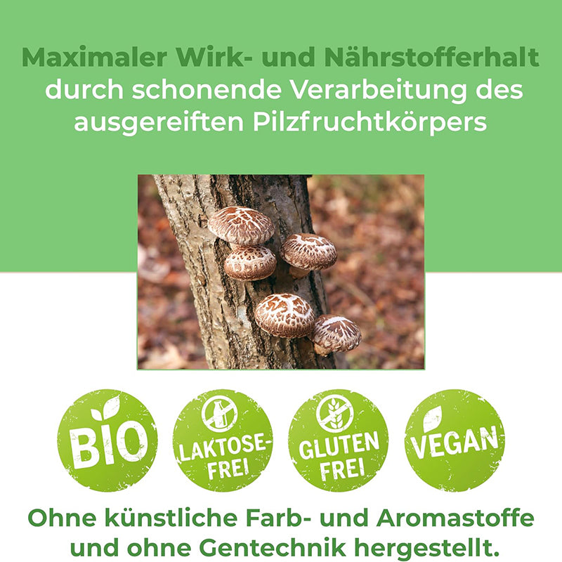 Bio Shiitake Pulver 250g – Premiumqualität für dein Wohlbefinden und deinen Genuss