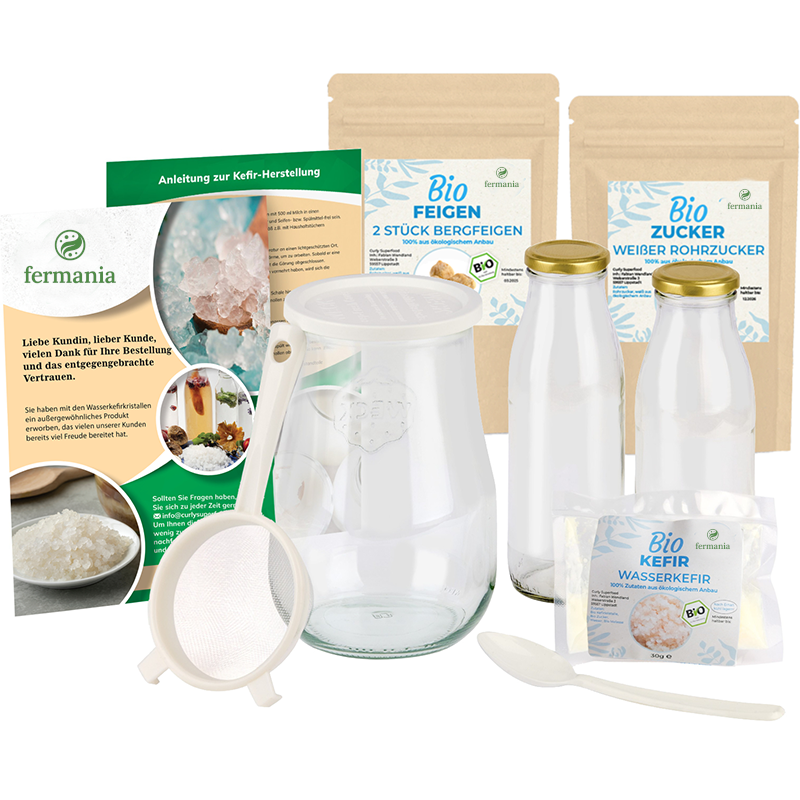 Wasserkefir Set: Starter Set mit Japankristalle + Zubehör