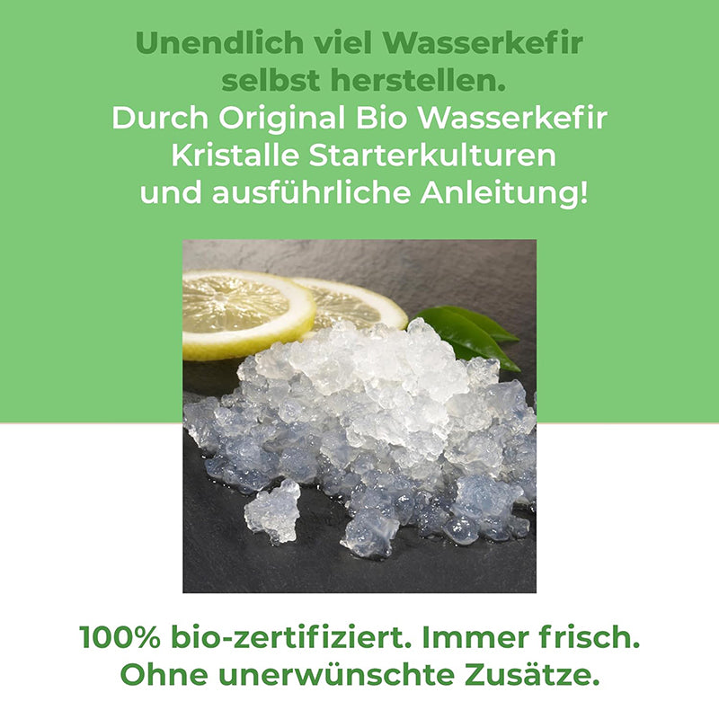 Wasserkefir Set: Starter Set mit Japankristalle + Zubehör