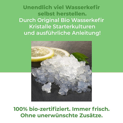 Wasserkefir Set: Starter Set mit Japankristalle + Zubehör
