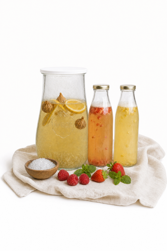 Wasserkefir Starter Set- Wasserkefir selber machen mit Japankristallen + Zubehör