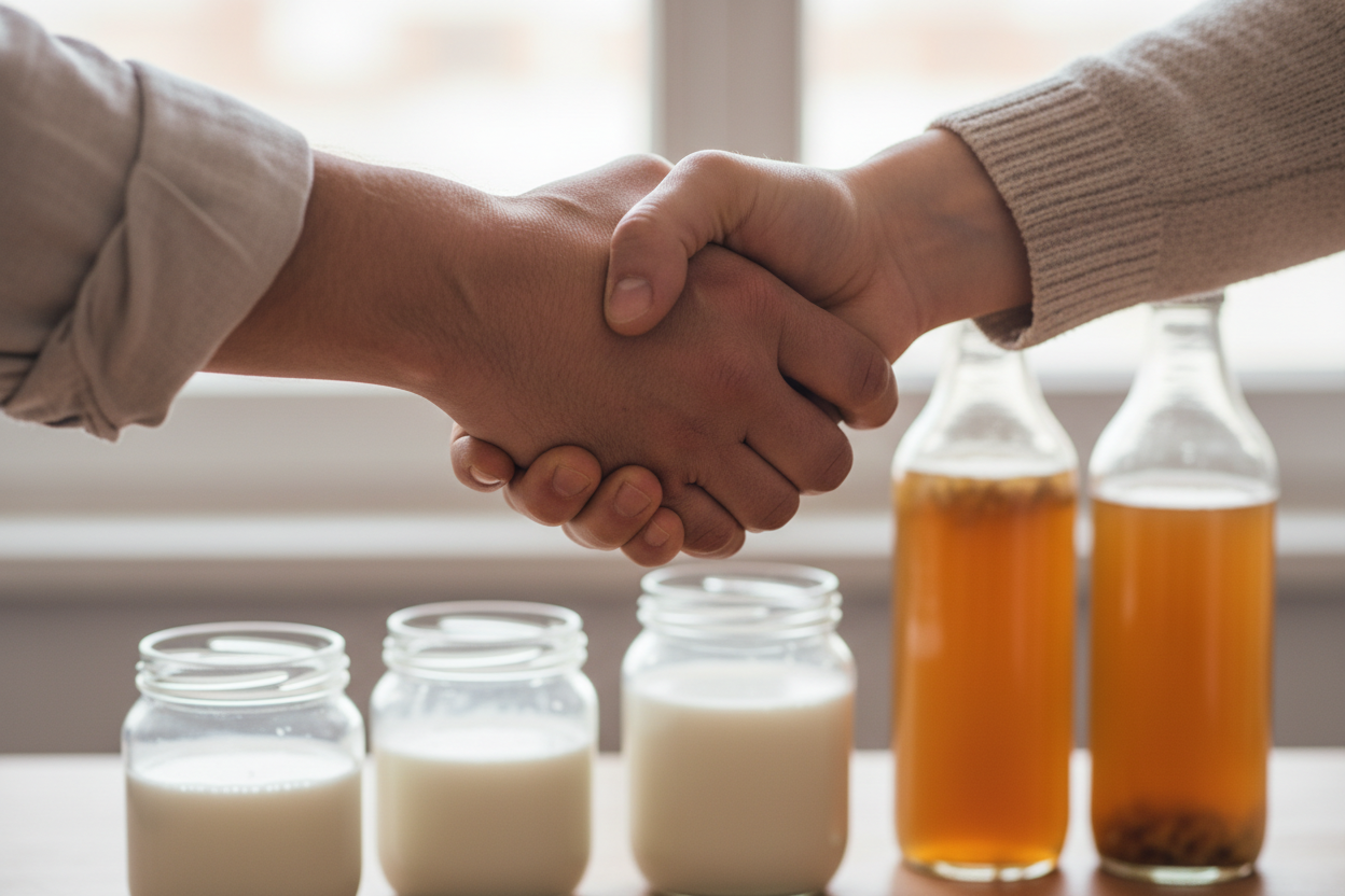 Am besten noch mit händne die sich schütteln