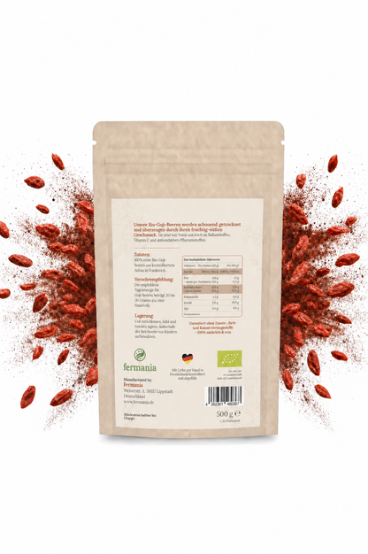 Bio Goji Beeren getrocknet – voller Vitamine & ohne Zusätze