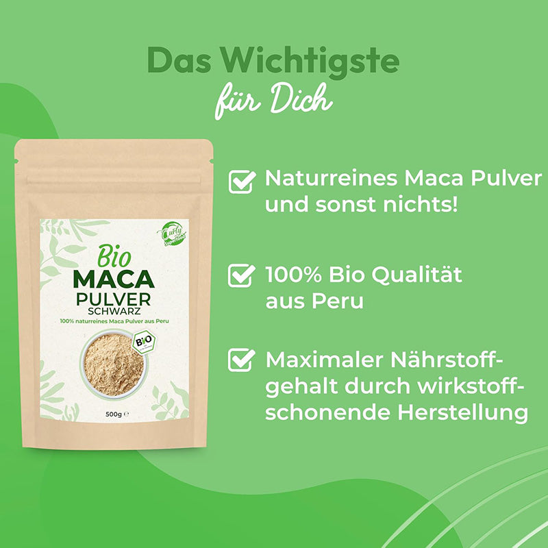 Bio Maca Pulver Schwarz