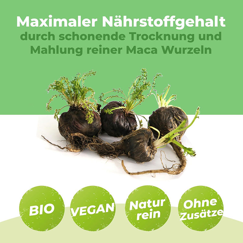 Bio Maca Pulver Schwarz