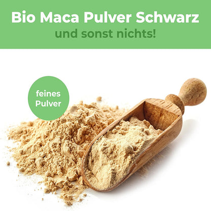 Bio Maca Pulver Schwarz