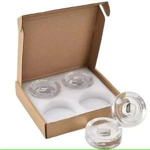 4er Set Glasgewichte zur Fermentation – lebensmittelecht, Ø 7 cm, mit Griff, spülmaschinengeeignet